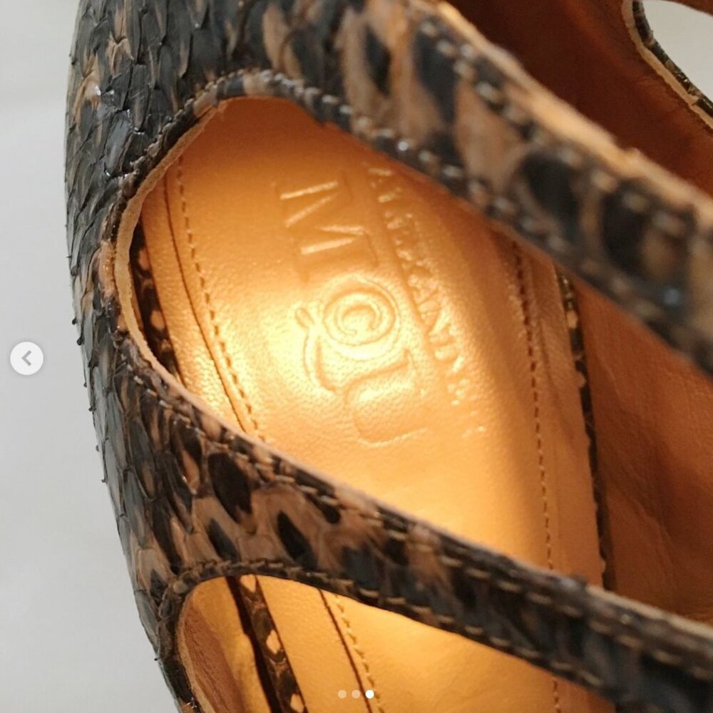Runway | Alexander McQueen | Genuine Python Gladiator Cage Platform Heels | RARE - Picture 3 of 9